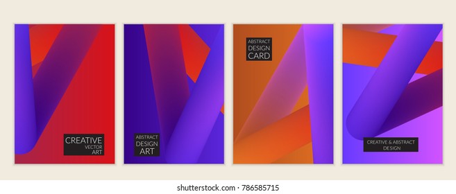 Abstract 3d liquid fluid color shape. Creative modern cover template. Bright neon gradient blend creating innovative 3D effect. Art vector background futuristic design.