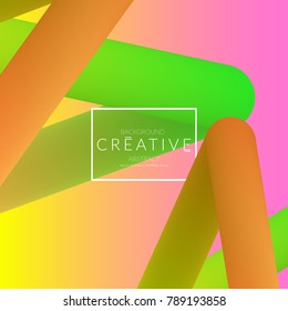 Abstract 3d liquid fluid color shape. Creative Modern Square wed banner template. Bright neon gradient blend creating innovative 3D effect. Art vector background futuristic design.