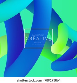 Abstract 3d liquid fluid color shape. Creative Modern Square wed banner template. Bright neon gradient blend creating innovative 3D effect. Art vector background futuristic design.