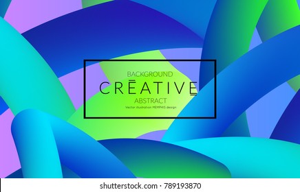 Abstract 3d liquid fluid color shape. Creative Modern vertical social media banner template. Bright neon gradient blend creating innovative 3D effect. Art vector background futuristic design.