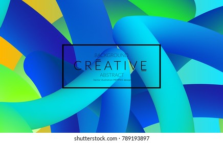 Abstract 3d liquid fluid color shape. Creative Modern vertical social media banner template. Bright neon gradient blend creating innovative 3D effect. Art vector background futuristic design.