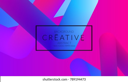 Abstract 3d liquid fluid color shape. Creative Modern vertical social media banner template. Bright neon gradient blend creating innovative 3D effect. Art vector background futuristic design.