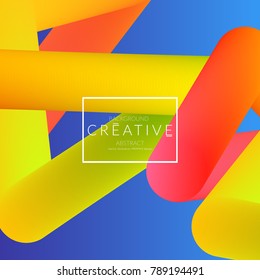 Abstract 3d liquid fluid color shape. Creative Modern vertical social media banner template. Bright neon gradient blend creating innovative 3D effect. Art vector background futuristic design.