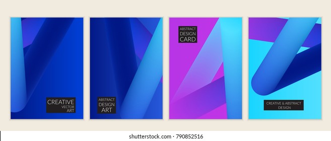 Abstract 3d liquid fluid color shape. Creative modern cover template. Bright neon gradient blend creating innovative 3D effect. Art vector background futuristic design.