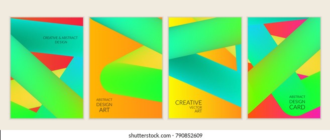 Abstract 3d liquid fluid color shape. Creative modern cover template. Bright neon gradient blend creating innovative 3D effect. Art vector background futuristic design.