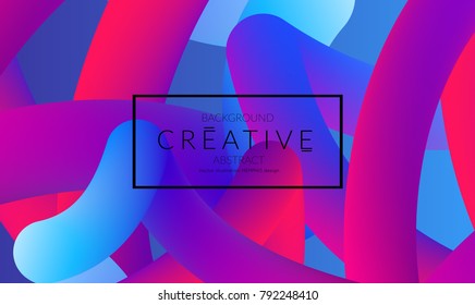Abstract 3d liquid fluid color shape. Creative Modern vertical social media banner template. Bright neon gradient blend creating innovative 3D effect. Art vector background futuristic design.