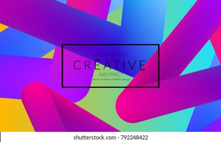 Abstract 3d liquid fluid color shape. Creative Modern vertical social media banner template. Bright neon gradient blend creating innovative 3D effect. Art vector background futuristic design.