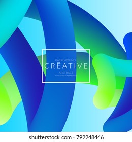 Abstract 3d liquid fluid color shape. Creative Modern Square wed banner template. Bright neon gradient blend creating innovative 3D effect. Art vector background futuristic design.