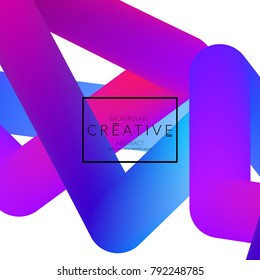 Abstract 3d liquid fluid color shape. Creative Modern vertical social media banner template. Bright neon gradient blend creating innovative 3D effect. Art vector background futuristic design.