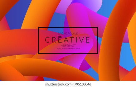 Abstract 3d liquid fluid color shape. Creative Modern vertical social media banner template. Bright neon gradient blend creating innovative 3D effect. Art vector background futuristic design.