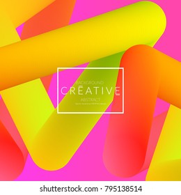 Abstract 3d liquid fluid color shape. Creative Modern vertical social media banner template. Bright neon gradient blend creating innovative 3D effect. Art vector background futuristic design.