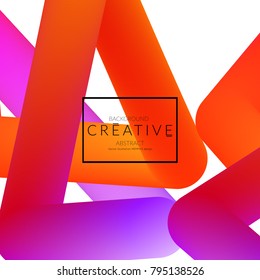 Abstract 3d liquid fluid color shape. Creative Modern vertical social media banner template. Bright neon gradient blend creating innovative 3D effect. Art vector background futuristic design.