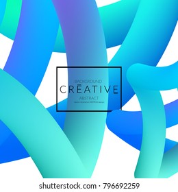 Abstract 3d liquid fluid color shape. Creative Modern vertical social media banner template. Bright neon gradient blend creating innovative 3D effect. Art vector background futuristic design.