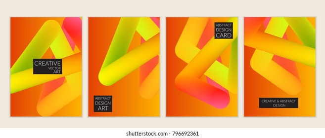 Abstract 3d liquid fluid color shape. Creative Modern vertical social media banner template. Bright neon gradient blend creating innovative 3D effect. Art vector background futuristic design.