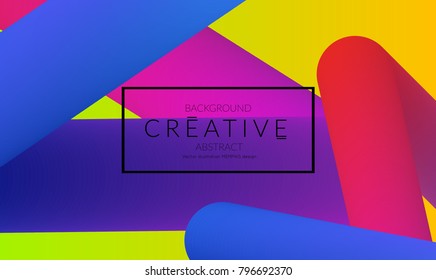 Abstract 3d liquid fluid color shape. Creative Modern vertical social media banner template. Bright neon gradient blend creating innovative 3D effect. Art vector background futuristic design.