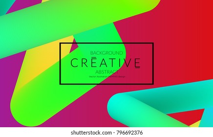 Abstract 3d liquid fluid color shape. Creative Modern vertical social media banner template. Bright neon gradient blend creating innovative 3D effect. Art vector background futuristic design.