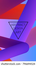 Abstract 3d liquid fluid color shape. Creative Modern vertical wed banner template. Bright neon gradient blend creating innovative 3D effect. Art vector background futuristic design.