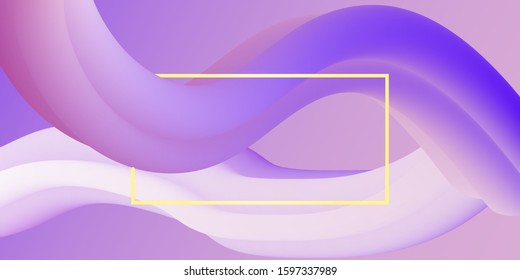 Abstract 3d liquid in pinkish shades. Vector art illustration. Beautiful gradient streams. Creativity concept, eps