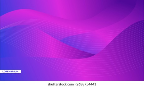 Fundo abstrato de onda líquida 3D com gradiente vibrante