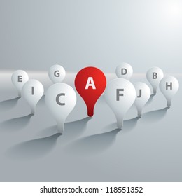 Abstract 3D Location Marks