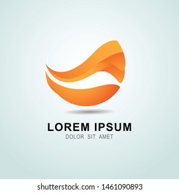 Abstract 3D logo design. 3d icon isolated. Corporate identity for business. Conceptual shape for company