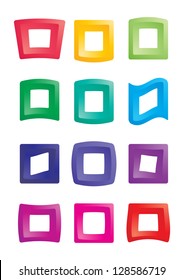 Abstract 3D logo design template.Vector icon.