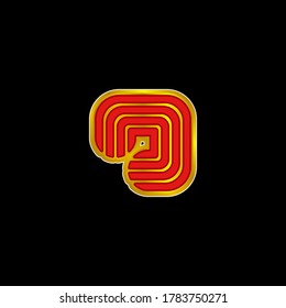 Abstract 3D logo icon of modern dimensions