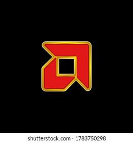 Abstraktes 3D-Logo Symbol mit modernen Abmessungen