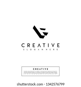 abstract 3d logo letter F design concept