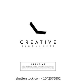 abstract 3d logo letter L design concept