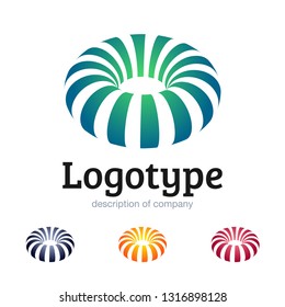 Abstract 3D logotype mockup. Eps10 vector illustration