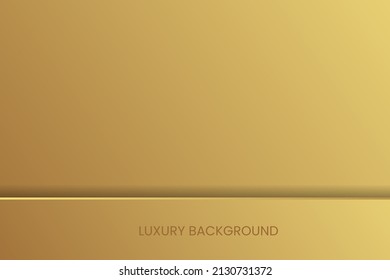 Abstract 3D luxury gold shiny gradient color background texture. Elegant brown shade template with realistic paper cut style. Modern backdrop illustration for design.