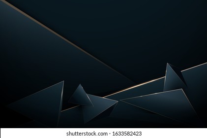 Abstract 3D luxury polygon background. Vector illustration