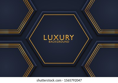 Abstract 3d luxury realistic decoration textured with golden lines pattern. 3d backdrop, Invitation, cover layout template.