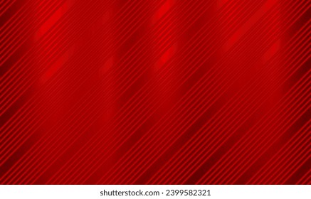 Abstract 3D luxury template shiny red background with diagonal metal lines. Red metal sheet geometric backdrop. Modern cover design. Slanted stripes. 3D modern luxury design. Premium Vector EPS10.