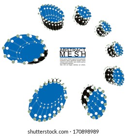 Abstract 3d mesh vector background, abstract conceptual illustration, engineering and new technology and science theme, clear eps 8.