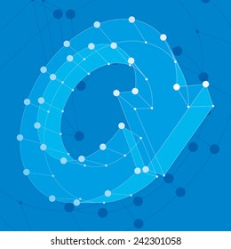 Abstract 3d mesh vector background, abstract conceptual illustration, engineering and new technology and science theme, clear eps 8.