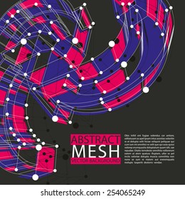 Abstract 3d mesh vector background, abstract conceptual illustration, engineering and new technology and science theme, clear eps 8.