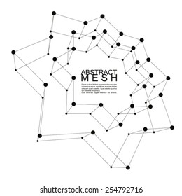 Abstract 3d mesh vector background, abstract conceptual illustration, engineering and new technology and science theme, clear eps 8.