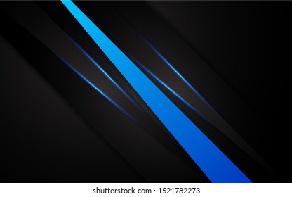 	
Abstract 3d metallic blue and black frame layout design tech innovation concept geometric background. Can use for wallpaper, poster, brochure, cover, banner, advertising, corporate