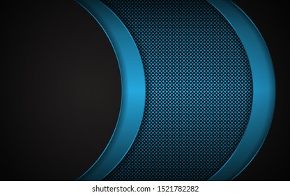	
Abstract 3d metallic blue and black frame layout design tech innovation concept geometric background. Can use for wallpaper, poster, brochure, cover, banner, advertising, corporate