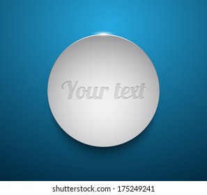Abstract 3d metallic circle banner with shiny light. Modern and glossy style