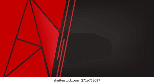 Abstractas 3D metálico rojo y negro diseño de diseño de marco concepto de innovación tecnológica fondo geométrico. Puede utilizar para el Fondo de pantalla, cartel, folleto, cubierta, Anuncio, publicidad, corporativo. Capa sobre para texto
