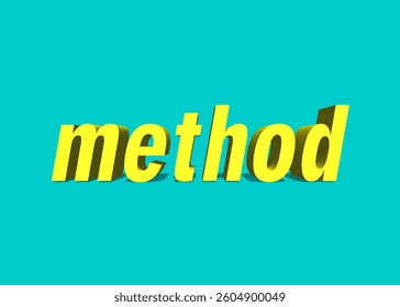 Abstract 3D Method Text Effect Design Aqua Background
