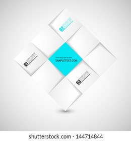 Abstract 3D minimalistic  Infographics background