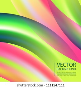 Abstract 3D mixing of colors and lines in a beautiful combination. Modern vector template for design of posters and much more.