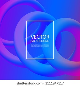 Abstract 3D mixing of colors and lines in a beautiful combination. Modern vector template for design of posters and much more.