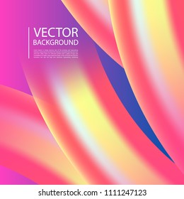 Abstract 3D mixing of colors and lines in a beautiful combination. Modern vector template for design of posters and much more.