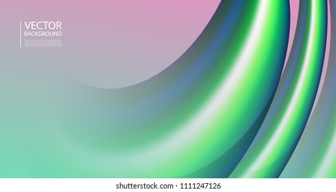 Abstract 3D mixing of colors and lines in a beautiful combination. Modern vector template for design of posters and much more.