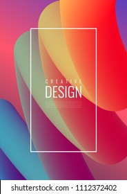 Abstract 3D mixing of colors and lines in a beautiful combination. Modern vector template for design of posters and much more.